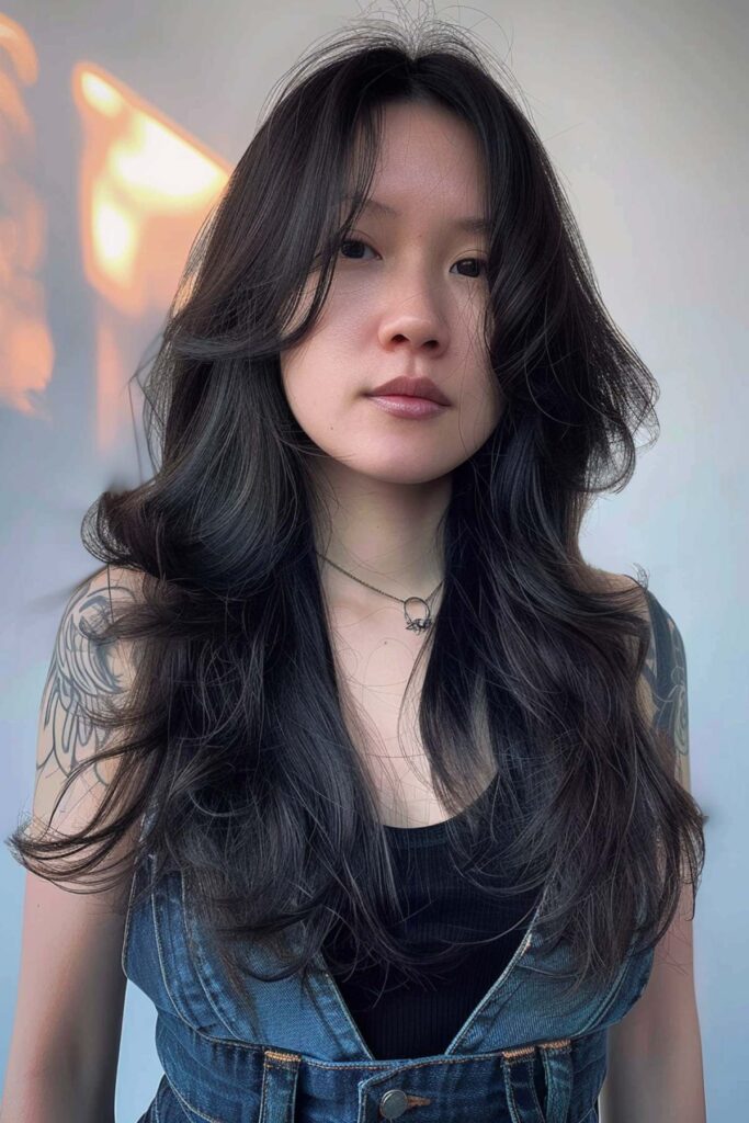 Long Wolfcut Hair Modern, Chic, and Effortless