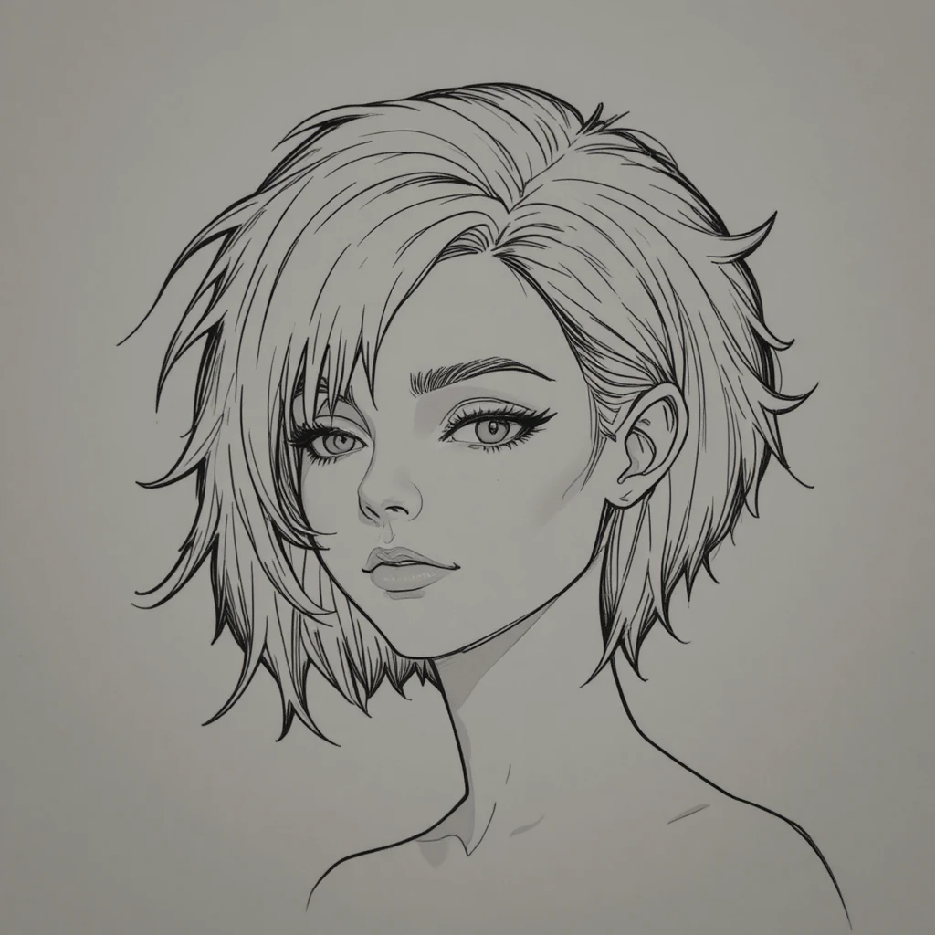 Creative Wolfcut Drawing Ideas for Stylish Hair Designs