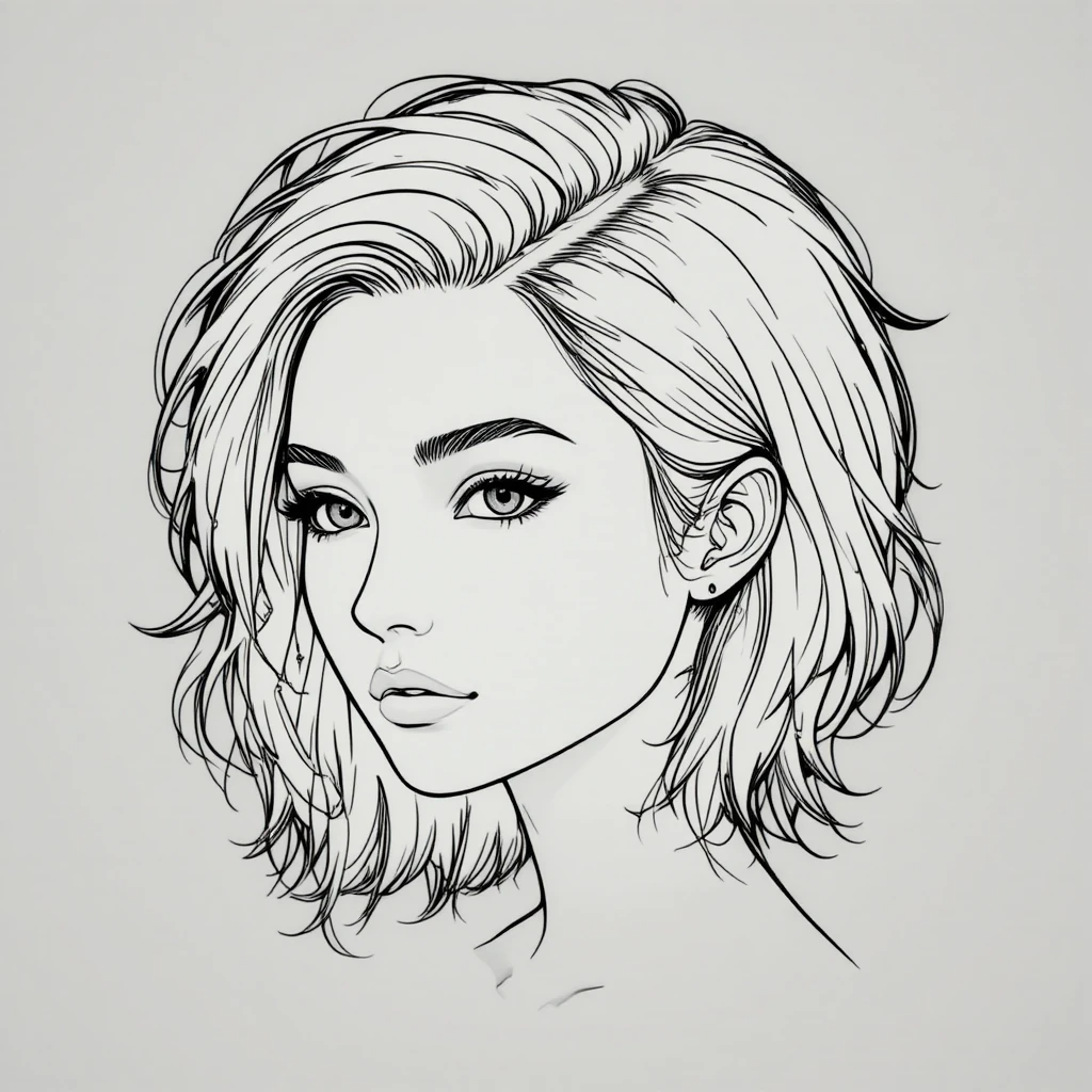 Creative Wolfcut Drawing Ideas for Stylish Hair Designs
